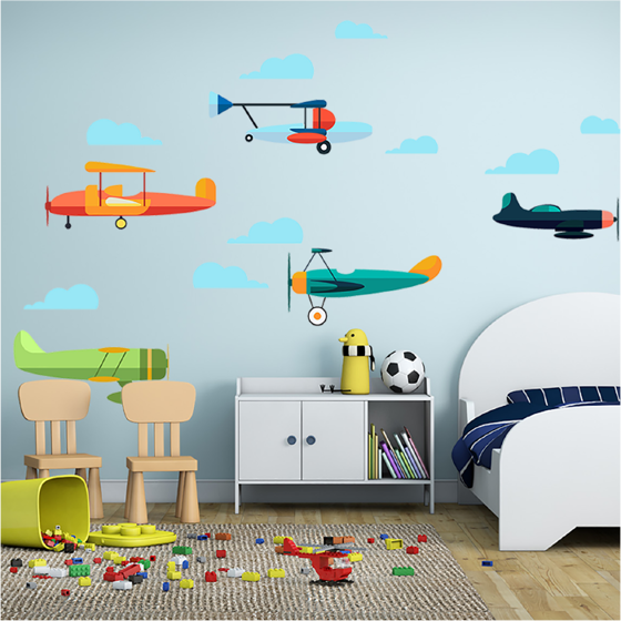Picture of Vinil decorativo infantil | Aviones