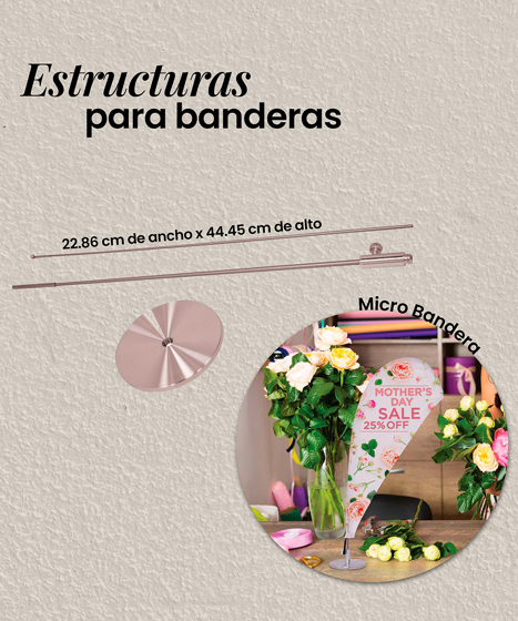 Foto de ESTRUCTURA BANDERA PUBLICITARIA MINI 22 x44 x7