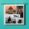 Cuadro canvas personalizado tipo collage con fotos y la frase TE AMO en diseño decorativo