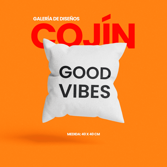 Cojín decorativo con impresión personalizada, selecciona diseño desde galería de estilos