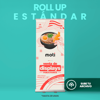 Roll up publicitario de 81x212 cm con estructura retráctil y lona impresa personalizada