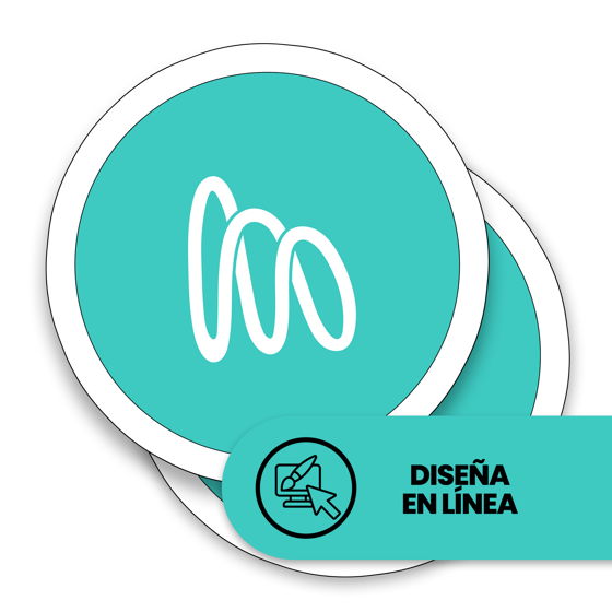 Diseña tus stickers circulares personalizados desde cero con nuestro editor en línea