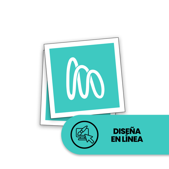 Stickers cuadrados personalizados con diseño en línea y corte recto