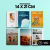 Imprime tu photobook 14x21 cm en tapa dura con papel de alta calidad y colores vibrantes, ideal para fotógrafos profesionales y recuerdos personalizados.