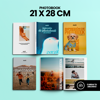 Diseña tu álbum fotográfico vertical con encuadernado estilo revista. Perfecto para fotógrafos, marcas y presentaciones profesionales. Colores vibrantes y papel de alta calidad.